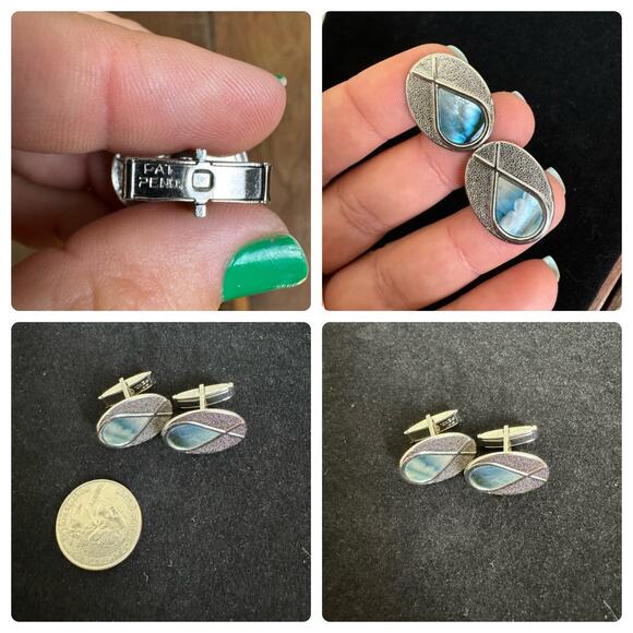 MEN'S 7 piece VINTAGE Retro Gold Silver Tone Causal Formal Jewelry Bundle - Picture 6 of 8